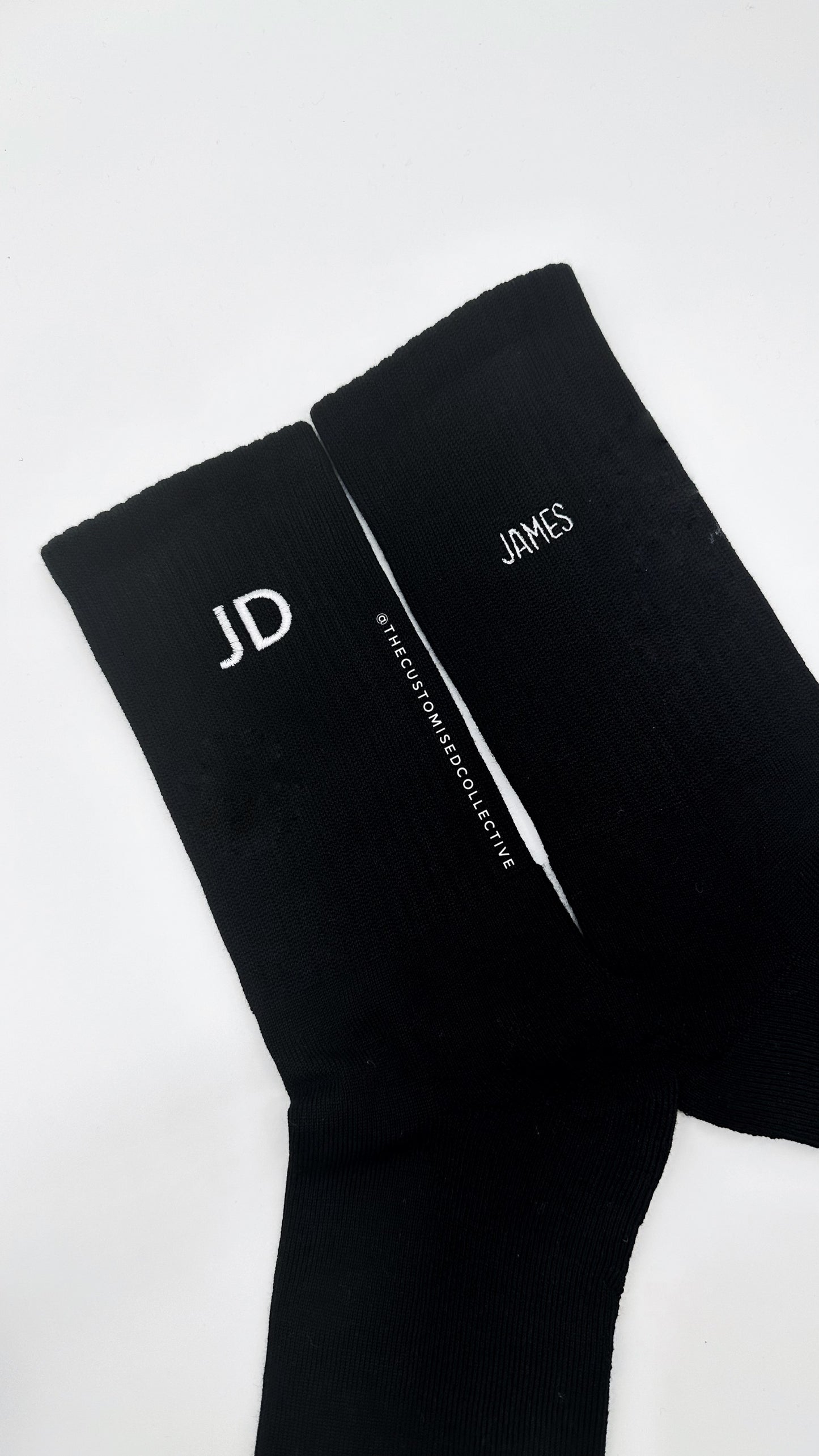 Personalised socks with initial embroidery - Thecustomisedcollective