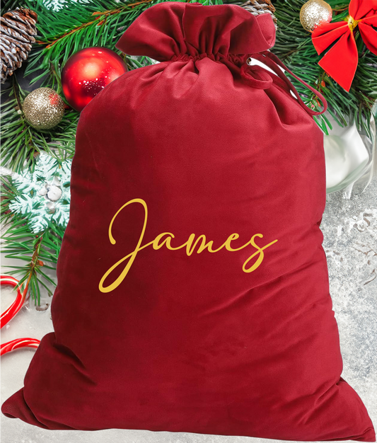 Christmas Santa Sack - Embroidered - Thecustomisedcollective
