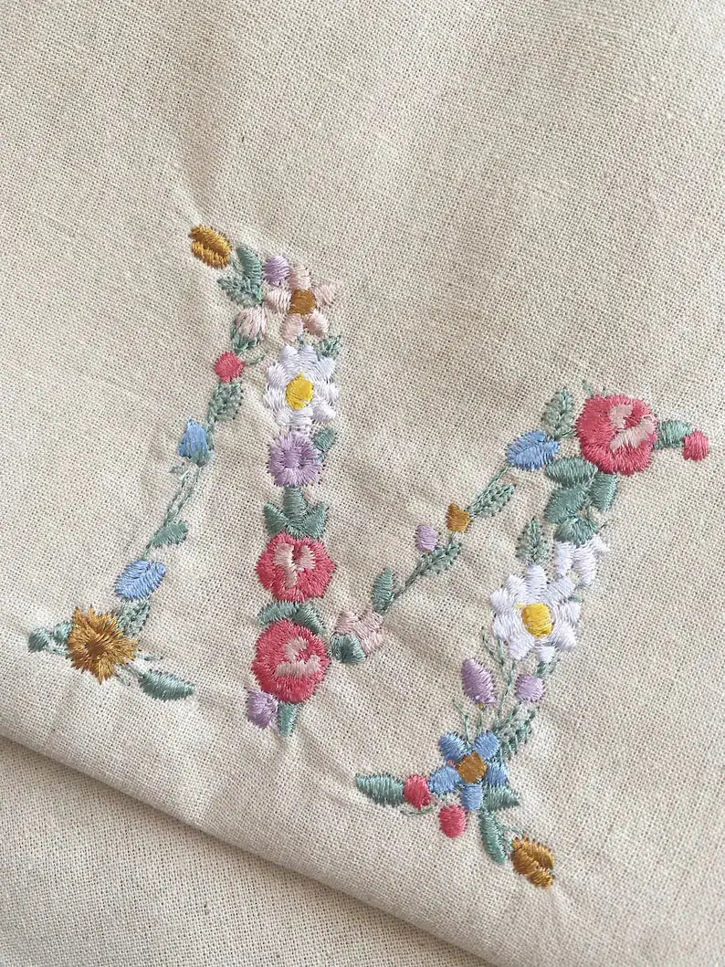 Custom - Initial Tote Bags - Floral - Thecustomisedcollective