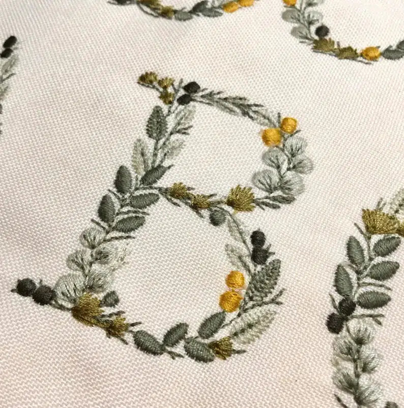 Custom - Initial Tote Bags - Botanical - Thecustomisedcollective