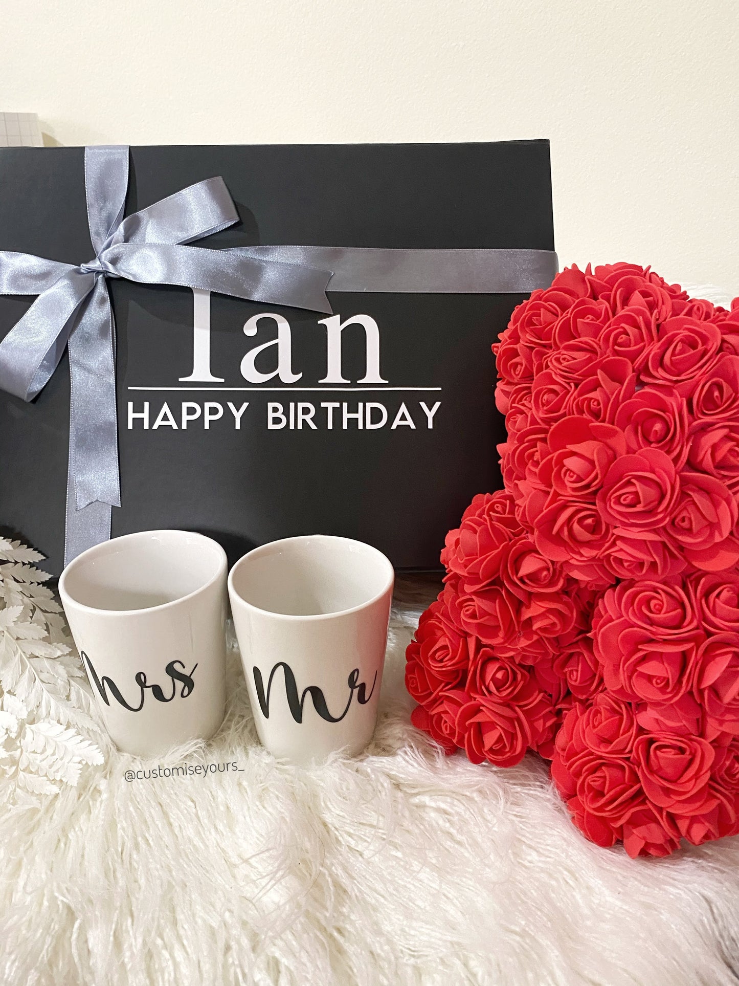 Personalised Magnetic Gift Boxes - Bridal party/Birthday-Gift Boxes & Tins-Thecustomisedcollective-Medium-White-Outside Only-Thecustomisedcollective
