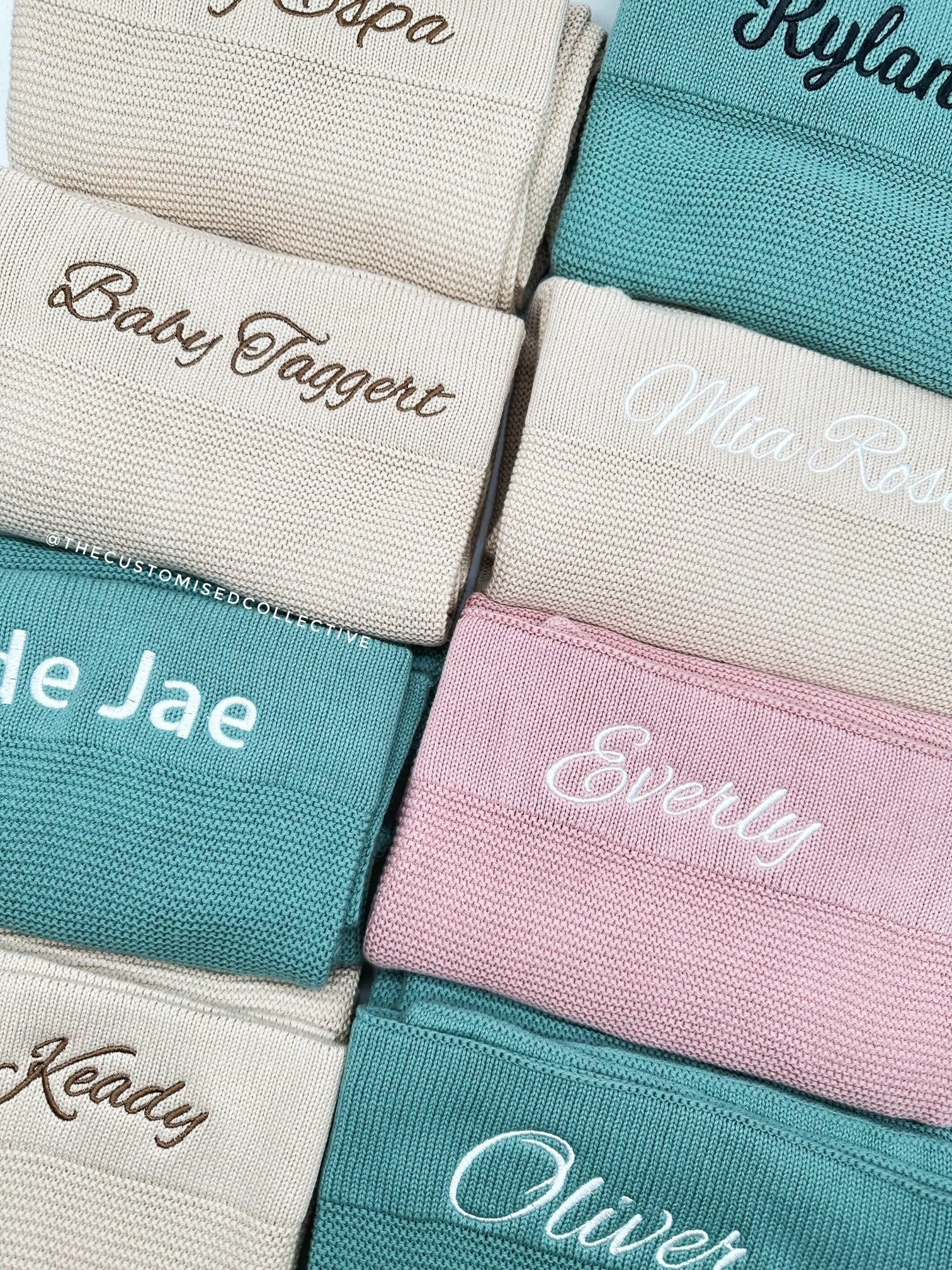 Blanket with best sale name embroidered