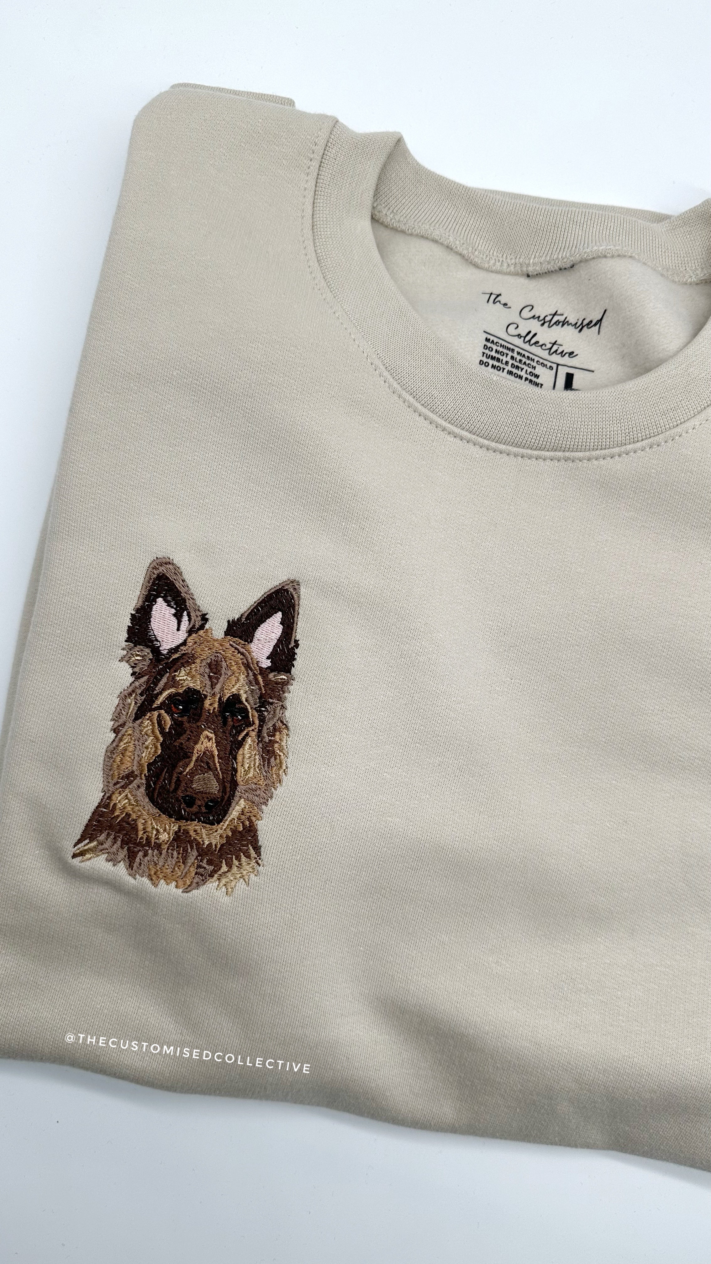 Custom Pet Portrait embroidery Realistic pet portraits Shirts