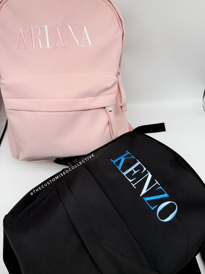 Embroidered backpack