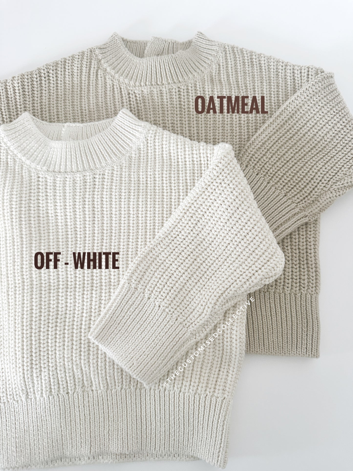 Personalised Baby Knit Jumper - NAME EMBROIDERY - Thecustomisedcollective